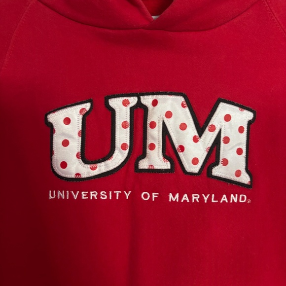 Vintage hoodie University of Maryland polka dots - Picture 2 of 4
